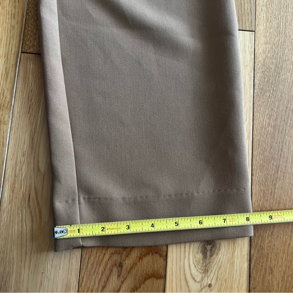 Abercrombie & Fitch Womens Brown Straight Wide Leg Pleated Trouser Pants 0/25 - Picture 9 of 9